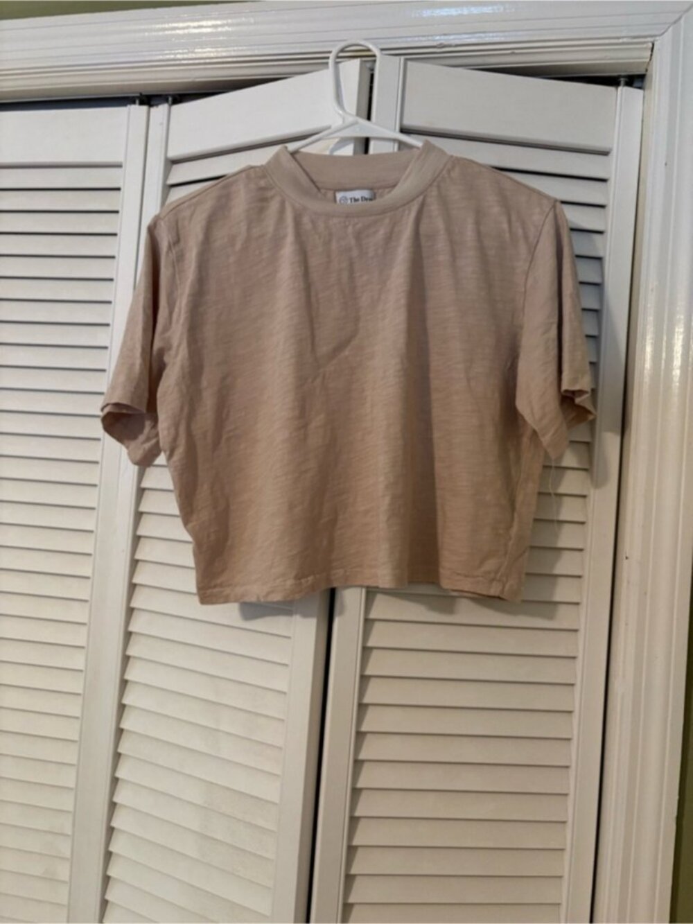 The Drop                                Beige Cropped Tee